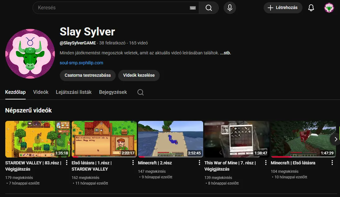 SOUL SMP YouTube csatorna